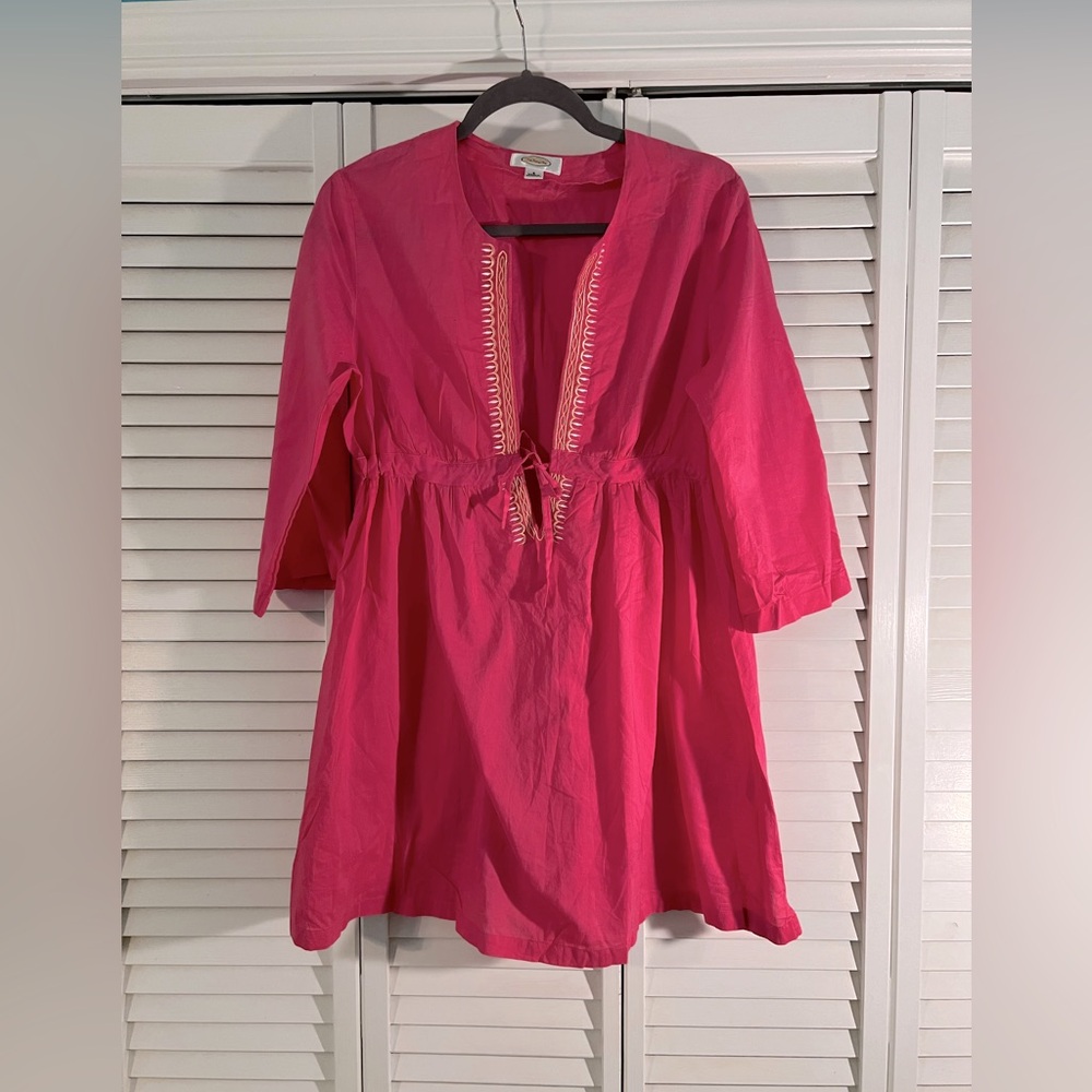 Talbots beach cover up with beautiful embroidery, size - small
